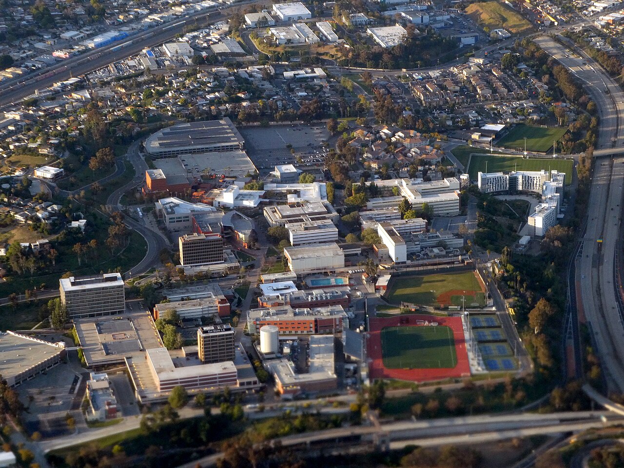 Aerial view of Cal State LA, California State University-Los Angeles