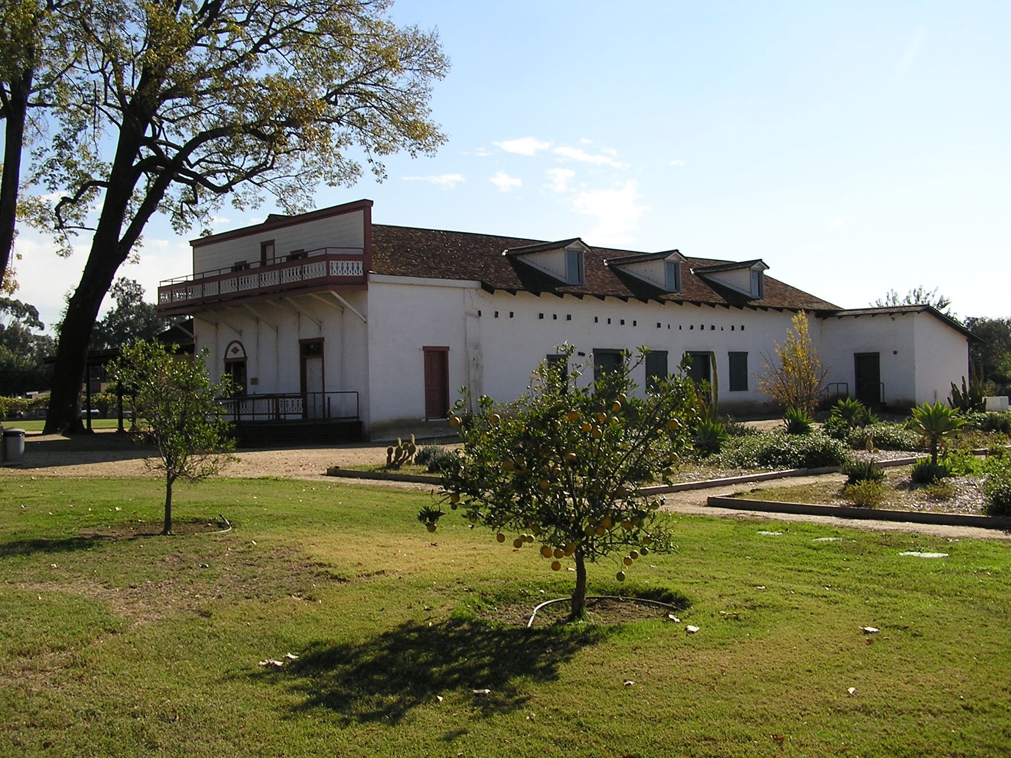 Adobe and gardens at Pío Pico State Historic Park in neighboring Whittier, near Pico Rivera